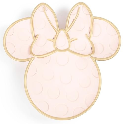 Jay Franco Disney Minnie Maus Seifenablage mit Ablauf– Schwammhalter/Schmuckschale aus pinkem Kunststoff – Bad-Accessoire