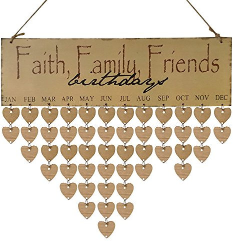 Konto Birkensperrholz, Schild, Familie Freunde, DIY-Kalender Ramadan Kalender Sticker (multicolour, One Size)