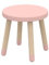Flexa Dots Kinderstuhl aus Holz perfekt für Kinderzimmer | Runder vielseitiger Sitzhocker kann Man auch für Küche oder Wohnzimmer benutzen | Hocker Ø30cm | Farbe: Rosa