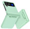 DOMAVER Case for Samsung Galaxy Z Flip3, Z Flip4 5G, Slim Fitwith Zipper Protection Thin TPU Anti-Slip Silicone Protective Girls Women Men Phone Cover for Samsung Z Flip 3/Flip4 5G, Mint Green