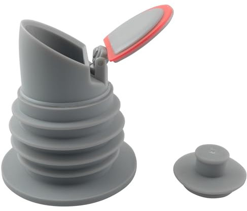 LQ Industrial Abwasserrohr, rutschfester Dichtungsring, grau, 45/50 mm, Gummi-Bodenablauf mit Stöpsel für Waschmaschinen-Abflüsse, Schlauchadapter, Küchenbecken, Waschbecken, Abfluss