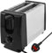 2 Slice Toaster with Double Wide Slots 6 Settings Bread Toaster Variable Browning Controls Toaster Auto Cut Off for Bagels Toast Crumpets 650W