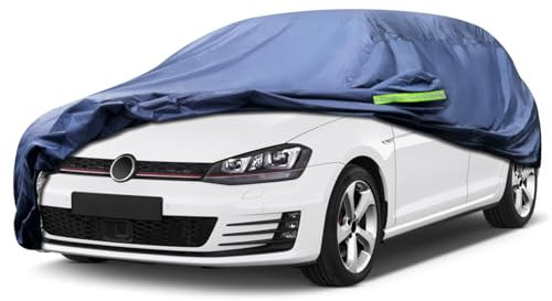 Svnqney Autoabdeckplane 10 Schichten Vollgarage Autoabdeckung Vollgarage Staubdicht Wasserdicht Autohülle Autoplane Car Cover für VW Golf 2003-2023