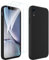 Ruayia Coque pour iPhone XR avec 2 Pièces Protection Écran en Verre Trempé, Housse en Silicone Liquide, Étui Fine Mince Slim, Case Antichoc Souple pour iPhone XR- 6,1 Pouces-Noir