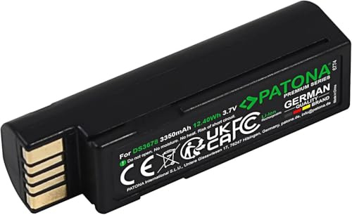 PATONA Premium Akku für Zebra EVM, DS3600, DS3678, LI3600, LI3678, LS3600, LS3678 | Ersatz für Zebra 82-166537-01, BTRY-36IAB0E-00 | 3,7V, 3350mAh | Barcode- Handscanner und POS-Terminals | Ersatzakku | Ersatz für Zebra 82-166537-01 BTRY-36IAB0E-00, auch LS3600 LS3678 – 3,7V Akku für Barcode-Handscanner und POS-Terminals