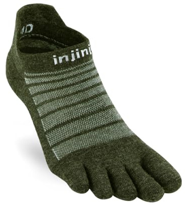 Injinji Run Lightweight No-Show Merino Wool Socks