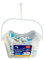 50 Large Clothes Pegs in Hanging Storage Basket for Washing Line Laundry Airer Strong Basket Garments Indoor/Outdoor Assorted Colours Pegs with Basket (Clear)