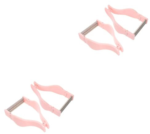 DEARMAMY 2 Sätze Gesichtshaarentfernungsgerät Für Frauen Gesichtsrasierer Frauen Gesichts- Werkzeug Frühjahr Gesichtshaarentferner Damen Faden Rosa Feder 2 Stücke * 2