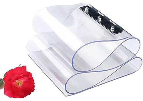 Ultra-klarer PVC-Vinyl-Streifenvorhang für Gefrierzimmer, 2,4 mm Türstreifen-Set mit Führungsschiene aus Aluminiumlegierung, ideale Trennwand für klimatisierte Räume