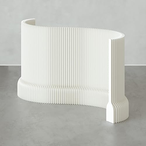 FVTVHEV Raumteiler Privatsphäre Bildschirm Papier-Raumtrennwand Höhe 120/150 cm Wasserdicht Wabenstruktur-Design Tragfähige Stabilität Keine Montage erforderlich(Weiß,150cmx300－400cm)