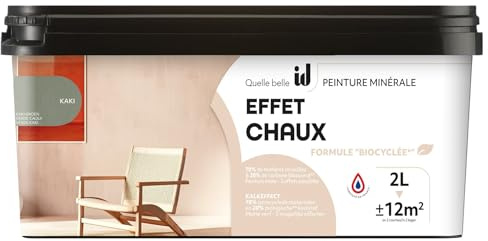 ID PEINTURE MINÉRALE EFFET CHAUX CHAUX KAKI 2L PARIS