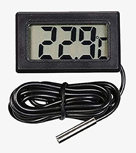 Acquaforte Termometro Digitale con sonda, Nero, 10.4 x 10.1 x 2.4 cm