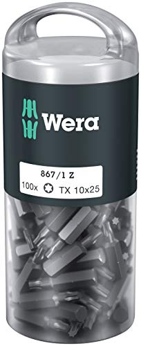 Wera 05072446001 867/1 Z TORX® DIY Bits, TX 10 x 25 mm, 100-teilig