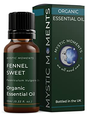 Mystic Moments | Organic Sweet Fennel Essential Oil | 10ml | Foeniculum vulgare dulce gives a warm sweet anise aroma for diffusers, oil blends and fragrance formulations.