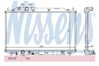 Nissens North America,Inc Radiator - 68141