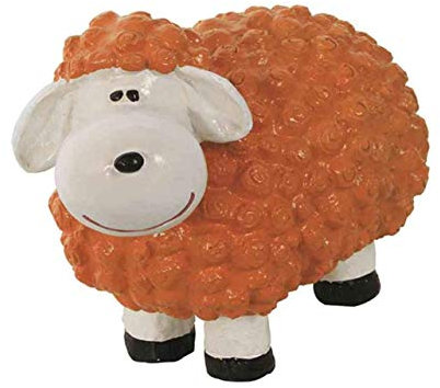 Lustige Tierdeko Schaf bunt versch. Farben auswählbar Garten Deko Tierfigur (Orange)
