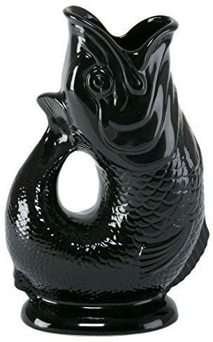 Gluggle Jug, Black, Extra Large (10-Inch) by Wade Ceramics