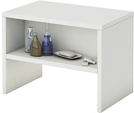 CARO-Möbel Nachttisch NEY Nachtschrank Beistelltisch mit offenem Fach in weiß