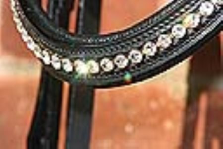 Hans Melzer Horse Equipment Stirnriemen Wiesbaden, schwarz, Vollblut