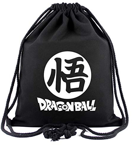 WANHONGYUE Dragon Ball Anime Sporttasche Turnbeutel Training Tasche Gym Sack Drawstring Bag Schwarz-1