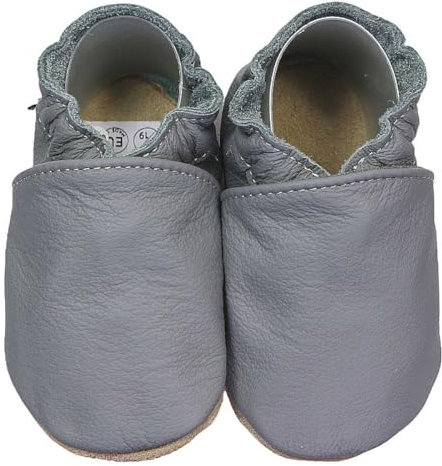 HOBEA-Germany Krabbelschuhe für Jungs und Mädchen in verschiedenen Designs 20/21 (12-18 Mon), dunkelgrau