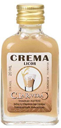 Lote de 25 Botellas Petaca de Licor de CristalCrema. Regalos Originales. Complementos. Detalles para Bodas, Comuniones, Bautizos y Cumpleaños. CC
