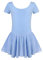 Untlet Ballettkleid Mädchen Kinder Kurarm Ballettanzug Ballett Trikot Kurzarm Body mit Chiffon Wickelrock Kinder Ballettkleidung Tanzkleid Tanzbody,Blau,130