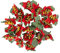 Ideen mit Herz Deko-Blüten | Kunstblumen | Blüten-Köpfe | Verschiedene Sorten | ca. Ø 8 cm (Weihnachtsstern 2 - rot - 20 Stück)