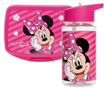 MUNTRADE Set Boîte Repas Et Gourde Enfant Minnie Mouse