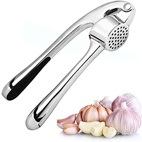 CXAFQ Presse-ail, Inox, Ergonomique, Facile à Presser, Nettoyer, Anti-Rouille, Ail, Gingembre, Noix