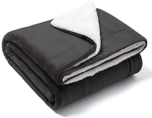 Decke Sofa Kuscheldecke 210x240 cm - Warm Sherpa Sofaüberwurf Decke - Dicke Sofadecke Couchdecke - Oeko-TEX - Flauschige Wohndecke für Couch - Schwarz