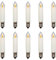Erzgebirgslicht - AUSWAHL - 10 Stück LED Filament Kleinschaftkerze 12V 0,2W E10 für 20 Brennstellen Ersatzbirne Glühbirne Minischaftkerze Glühlämpchen für Lichterketten Pyramide und Schwibbogen