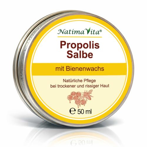 Propolis Salbe - 50 ml - bee cream - natürliche Pflege gegen Hautirritationen, trockene und rissige Haut, Bienensalbe gegen Juckreiz