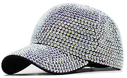 Baseball Cap Damen Basecap Kappe Herren Unisex Mütze Hut Baseballkappe Luxus Pailletten Strass Perle Diamanten Für Frauen Sommer Hut Hip Hop Hut Party Club Cap 56-60 Cmeinstel