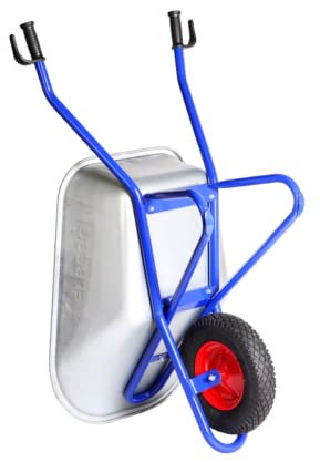 Kelberg Schubkarre Agro 130L Gartenkarre Bauschubkarre Deli TIRE verzinkte Stahlwanne pulverbeschichtet Stahlrohrrahmen1x Rad 4PR