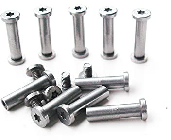 Pocket Knives Pivot Pins,Folding Knife Corby Bolts,EDC Knifemakers Screw Fasteners Rivets,DIY Knife Handle Studs,Pack of 10 (6mm)