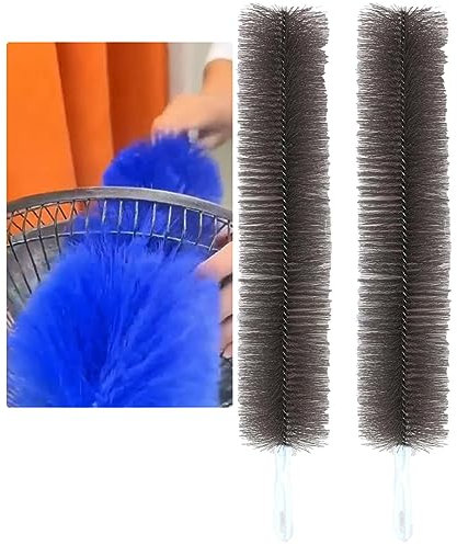 Flexible Fan Dusting Brush, Bendable Dusting Brush, Fan Cleaner, Fan Cleaning Brush, Fan Duster, Flexible Dusting Brush, Non-Disassembly Cleaning (2PCS-Gray)