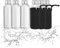 Relaxdays Trinkflasche Glas, 6er Set, 360ml, auslaufsicher, spülmaschinenfest, Hülle, Wasserflasche, transparent/schwarz, 80%
