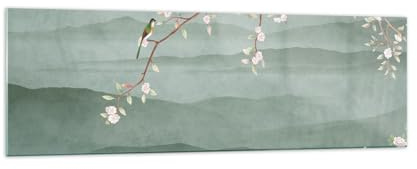ARTTOR Bilder auf Glas 160x50cm Wandbild Glasdruck Botanik Blumen - 5495