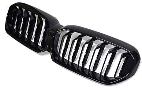 Front Nieren Kühlergrill Für BMW & W 5er G30 G38 2020-2022 ABS Kunststoff Glänzend Schwarz Racing Grill Einzeilig Hohe Qualität Frontstoßstange Kindey Kühlergrill