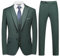 KUDMOL Costume Homme 3 Pièces Mariage Slim Fit Business à Deux Boutons Smokimg Couleur Unie Blazer Veste et Pantalon Gilet(Vert Foncé,S)