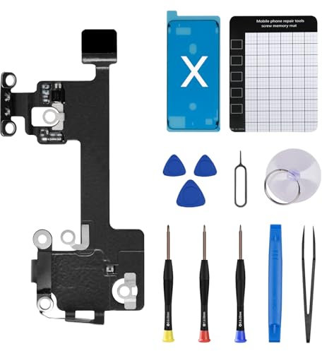 Risidamoy WiFi-Antennen-Signal-Flexkabel, Ersatz für iPhone X, WiFi, WLAN-Antenne, Diversity-Kabelband, 5,5 Zoll, mit Reparaturwerkzeug-Set A1864, A1897, A1898