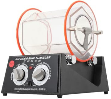 SUDEG Poliermaschinen Poliertrommel Kugelmühle Rotationspolierer Poliermaschine mit Timer,Rotary Tumbler Poliertrommel für Schmuck Hardware Polieren 220V 5KG