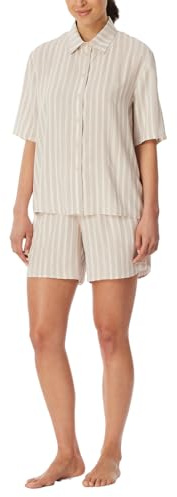 Schiesser Damen Damen Pyjama Kurze Hose Kurzarm - Selected Premium Pyjamaset