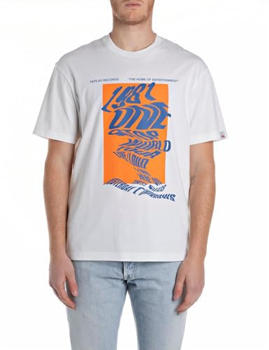 Replay Herren T-Shirt Kurzarm Rundhalsausschnitt