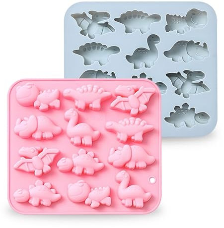 XMNIVATE 2Pcs Cake Mold, Silicone Ice Cube Tray, Kids Ice Cube Tray, Gummy Bear Mold, Silicone Dinosaur Mold