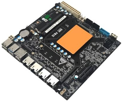 PeeliCeeli 6 Bay NAS Motherboard Core i5 1135G7, Mini ITX 17x17 cm MainBoard, 6 x SATA3.0, 4 x i226-V 2.5GbE LAN, 2 x M.2 NVMe (PCle3.0x4), 2 x DDR4, PCIE×4, 32GB RAM 1TB SSD