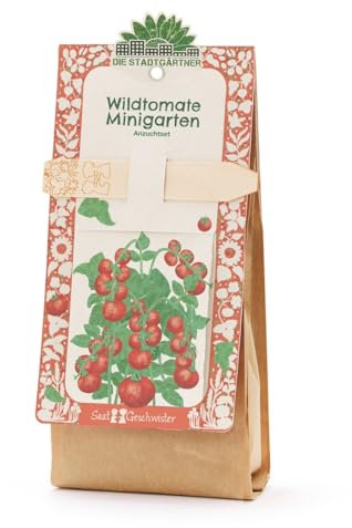 Die Stadtgärtner Wildtomate Anzuchtset Starter-Komplettset mit Bio-Saatgut für Tomaten, Anzuchterde & Pflanzgefäß | Perfekt als besonderes Geschenk, Mitgebsel und Aufmerksamkeit