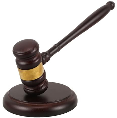 Abaodam Wood Gavel Auction Hammer Judge Hammer for Courtroom Law Office Meetings Boys and Girls Costume Accessory Prop