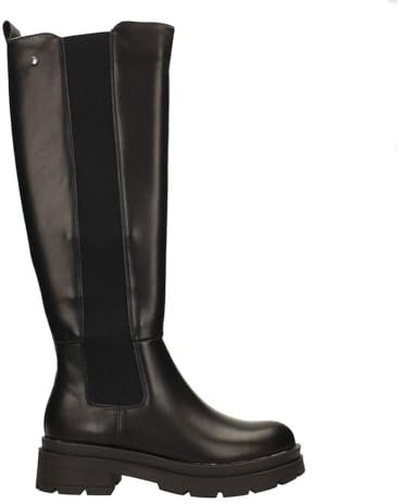 Stivali neri bassi con fasce elastiche laterali, Tacco alto 5cm BLACK 36